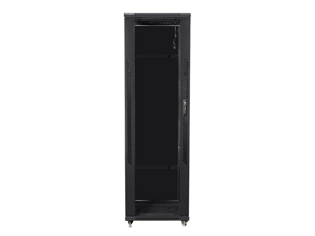 Szafa stojąca rack 19" 42U 600x1000mm czarna (drzwi przednie szklane) Lanberg - obrazek 2