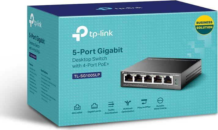 Switch TP-Link TL-SG1005LP 5x10/100/1000 MB/s 4xPoE+ - obrazek 3