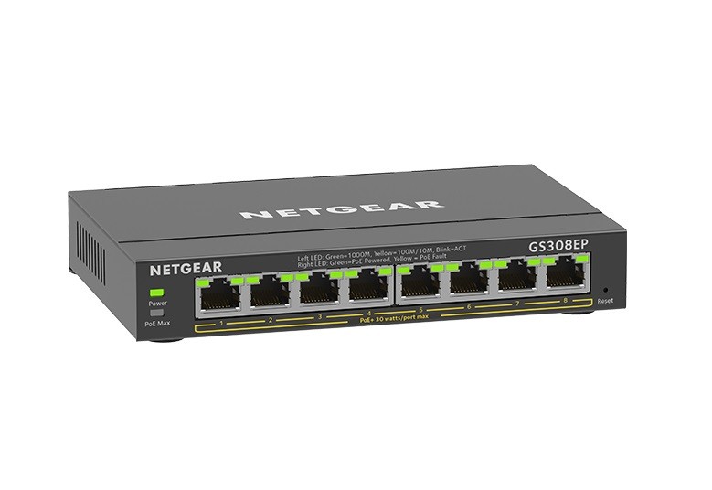 Switch Netgear GS308EP 8-Port Gigabit Ethernet Plus 8xPoE+ - obrazek 4