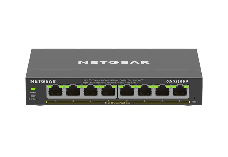 Switch Netgear GS308EP 8-Port Gigabit Ethernet Plus 8xPoE+ - obrazek 3