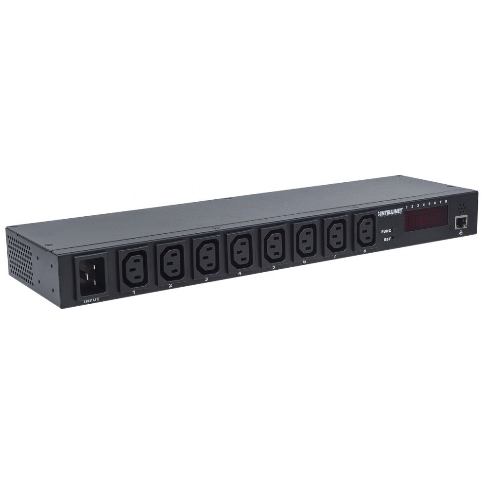 Listwa zasilająca Intellinet rack 19" 1U 250V/16A 8x C13 Zarządzalna Intellinet - obrazek 2