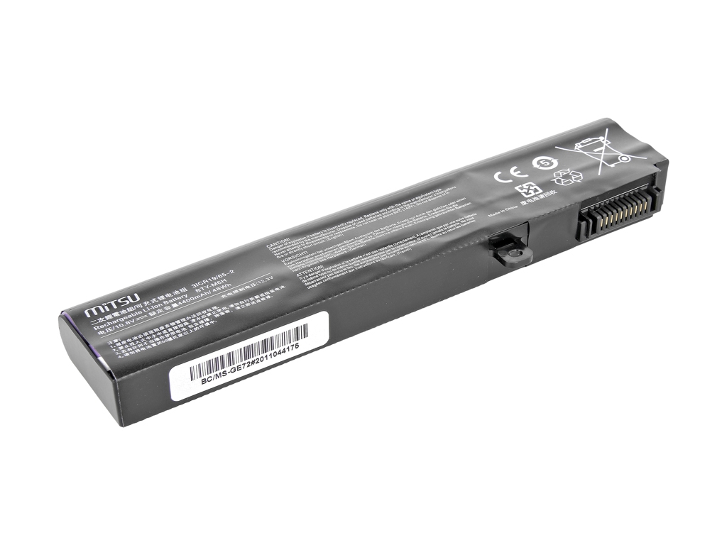 Bateria do laptopa MSI GE62; GL65; GE72; GL72; GP72  10.8 V  4400 mAh