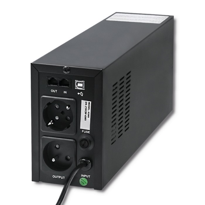 Zasilacz awaryjny UPS - Qoltec Monolith 600VA - obrazek 2