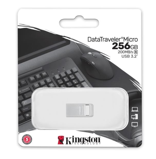 Flashdrive 256GB USB 3.2 Kingston Data Traveler Micro G2 - obrazek 2