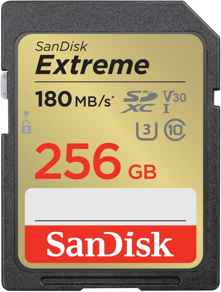 - karta pamieci SD  256GB SDXC  SanDisk Extreme  180MB/130MB