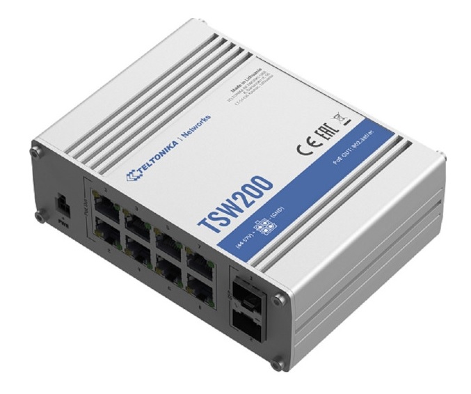 Switch Teltonika TSW200 8x10/100/1000 PoE+ 2xSFP