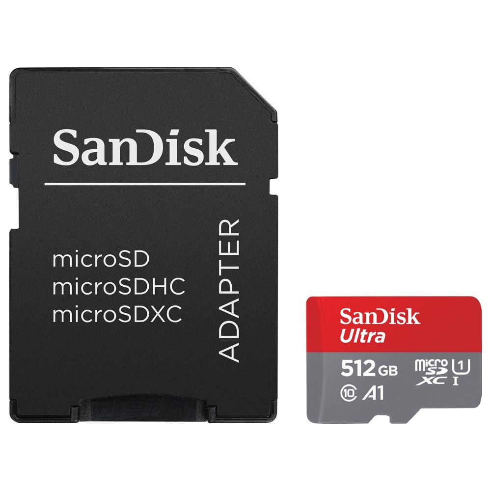 - karta pamieci MicroSD  512GB SDXC  SanDisk Ultra + Adapter SD!  150MB/s