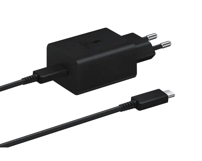 Ładowarka sieciowa USB 45W 1 x USB Type-C + kabel USB Type-C QC 3.0 Samsung Czarna