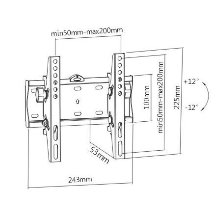Uchwyt do mocowania LCD 23" - 42" - 30 Kg Ścienny Regulowany Gembird - obrazek 3