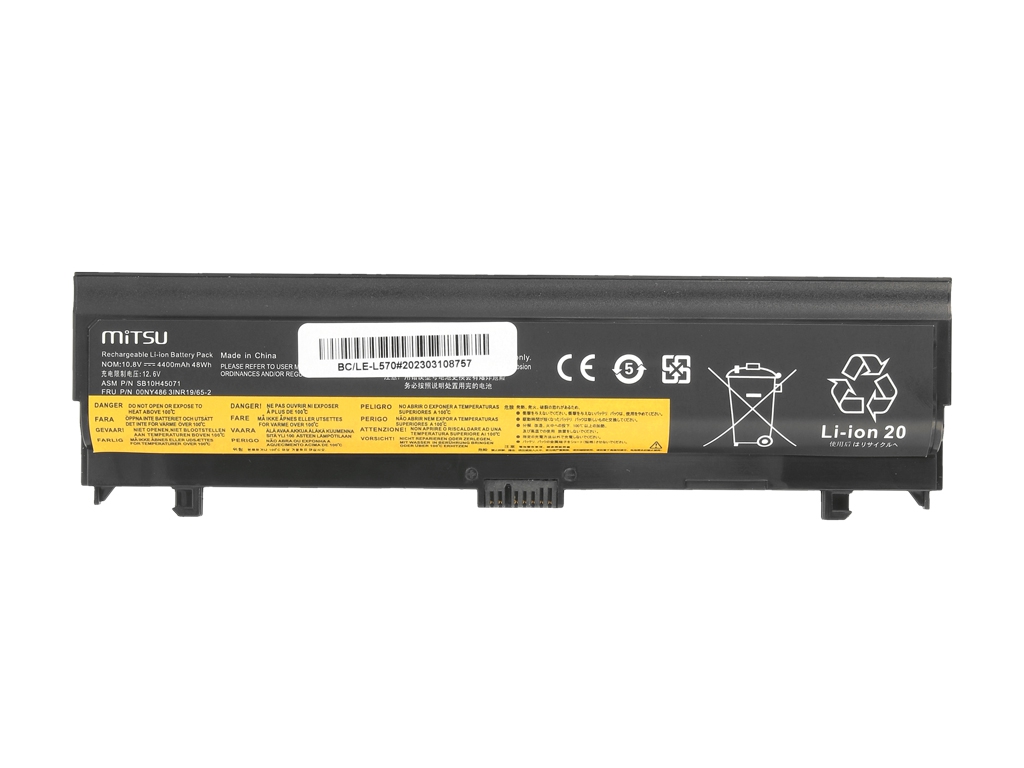 Bateria do laptopa Lenovo ThinkPad L560; L570 10.8 V 4400 mAh - obrazek 2