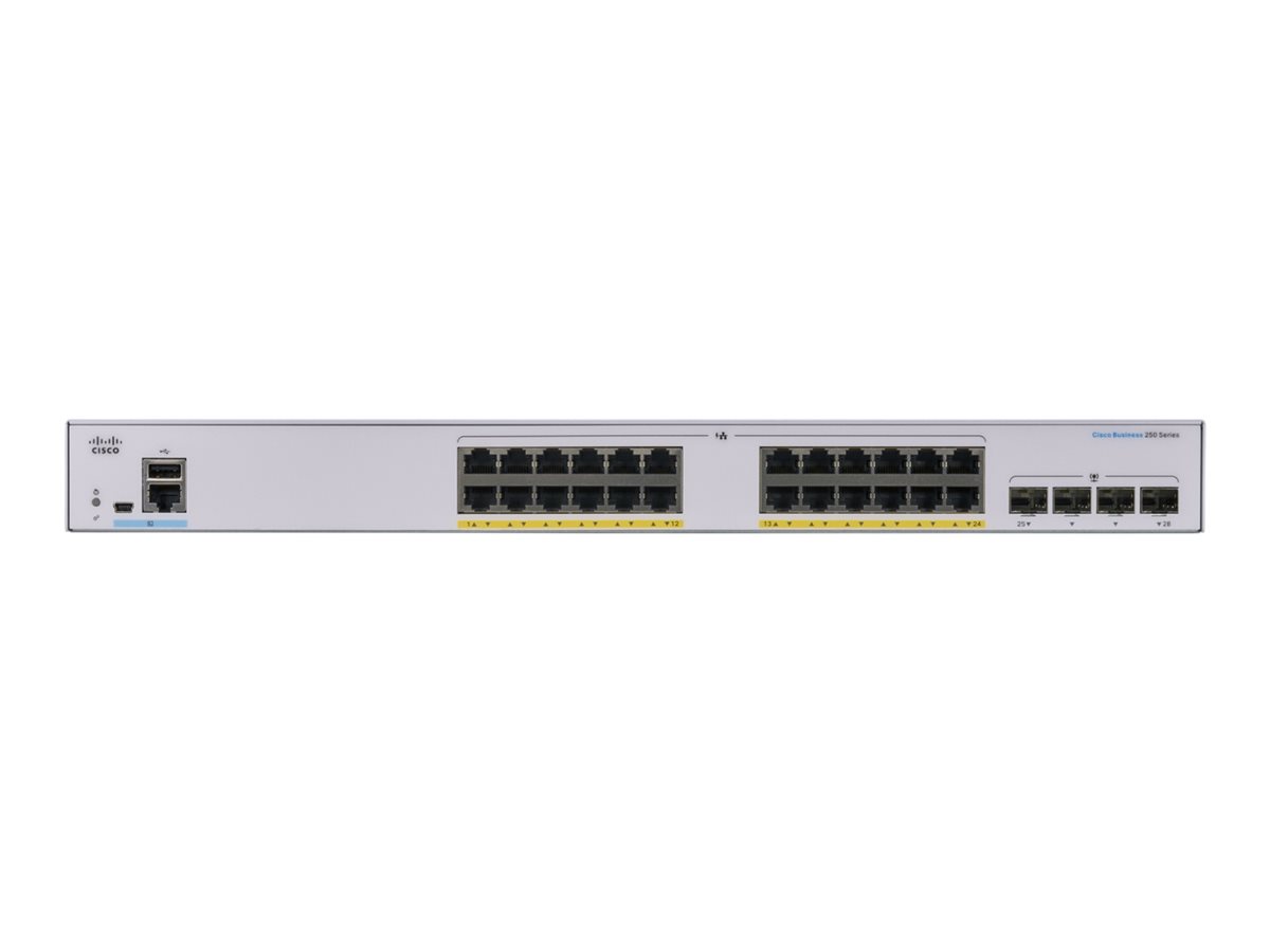 Switch Cisco CBS250-24P-4G Smart 24-port Gigabit PoE 4X1G SFP - obrazek 2