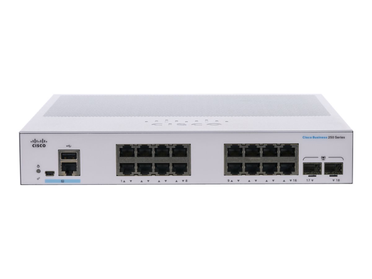 Switch Cisco CBS250-16T-2G Smart 16-port Gigabit 2X1G SFP - obrazek 2