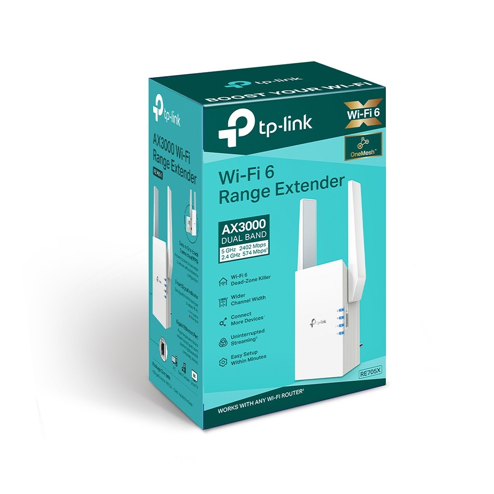 Wzmacniacz sieci bezprzewodowej Wi-Fi 6 AX3000 TP-Link RE705X - obrazek 3