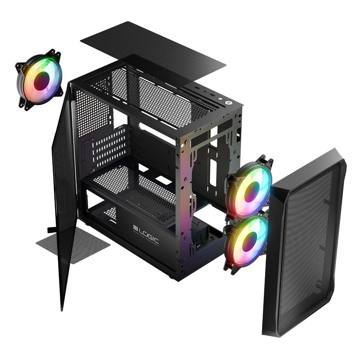 Obudowa Logic Portos ARGB MINI Czarna - obrazek 5