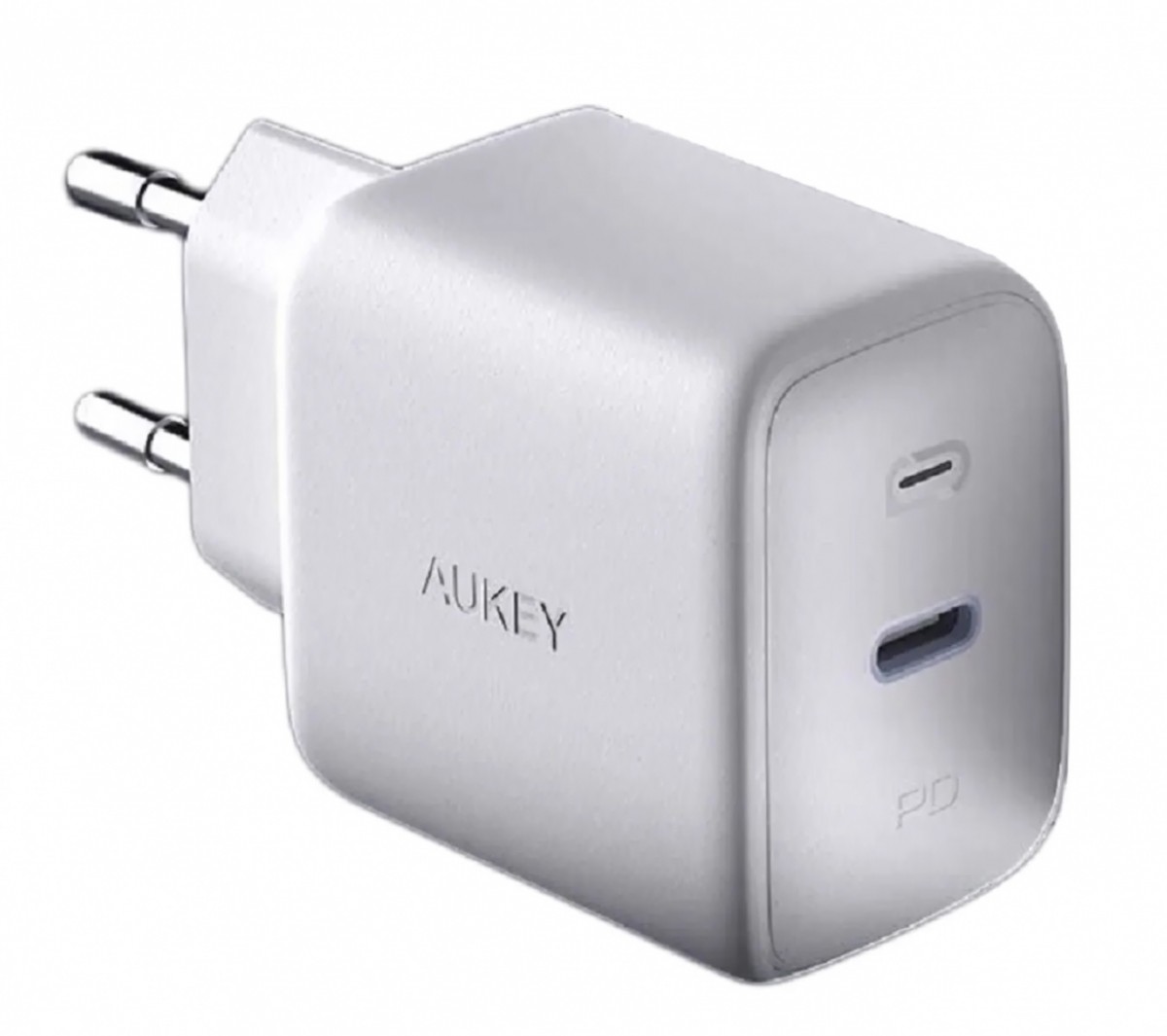 Ładowarka sieciowa USB GaN 61W 1 x USB Type-C PD Aukey Biała