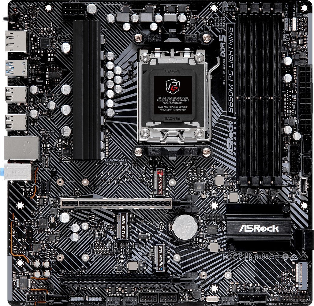 Płyta Socket AM5 ASRock B650M PG LIGHTNING - obrazek 2