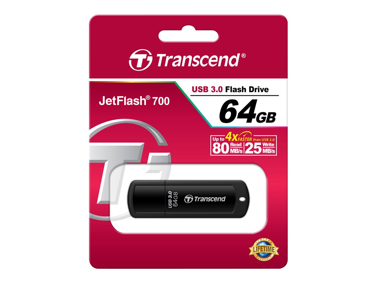 Flashdrive 64GB USB 3.0 Transcend Jetflash 700 - obrazek 4
