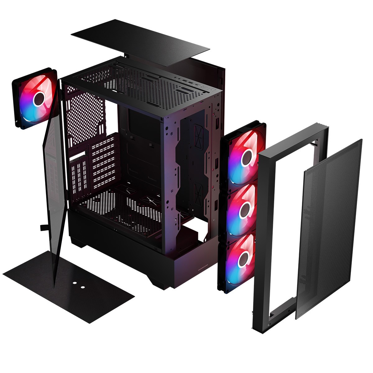 Obudowa Modecom Siroco Flow ARGB Czarna - obrazek 5