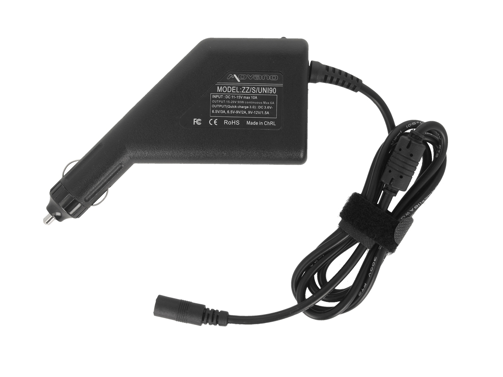 Zasilacz samochodowy do laptopa Uniwersalny 90W - obrazek 2