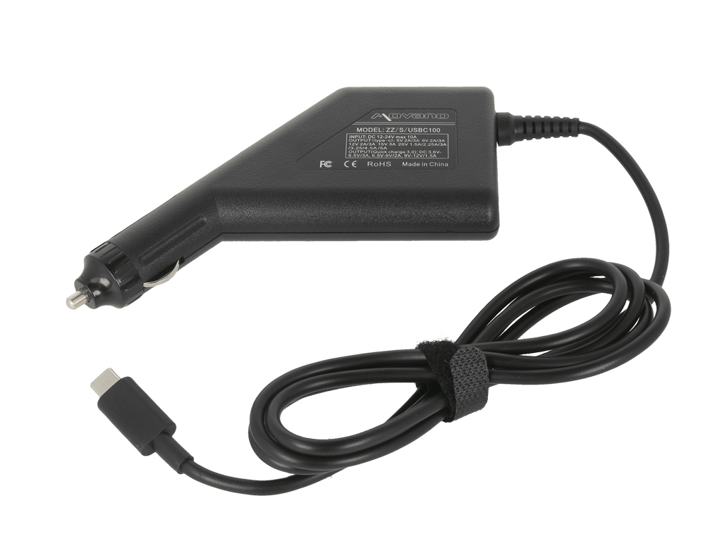 Zasilacz samochodowy do laptopa USB Type-C 100W - obrazek 2