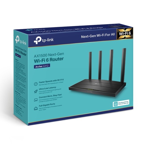 Router Wi-Fi 6 AX1500 TP-Link Archer AX12 - obrazek 4