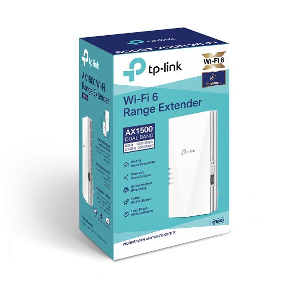 Wzmacniacz sieci bezprzewodowej Wi-Fi 6 AX1500 TP-Link RE500X - obrazek 3