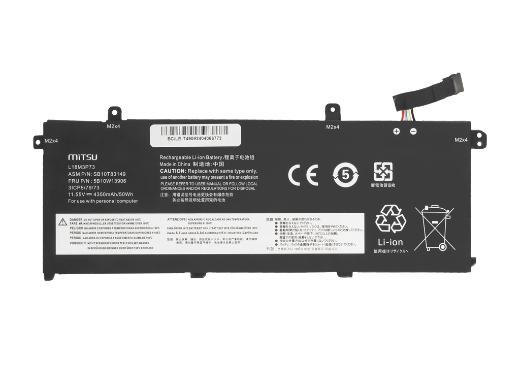 Bateria do laptopa Lenovo ThinkPad T490, T495, P43s, P14s 11.55V 4350mAh - obrazek 4