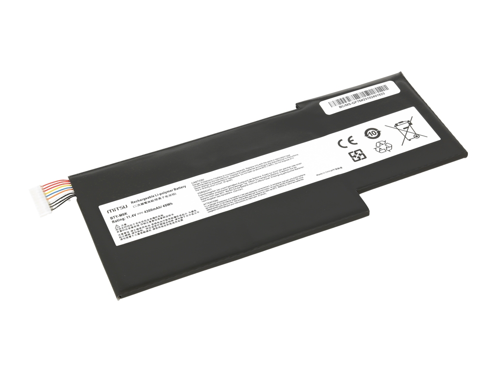 Bateria do laptopa MSI GF63, GF75  11.4 V  4300 mAh