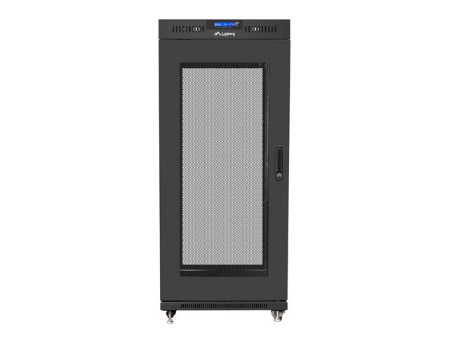 Szafa stojąca rack 19" 27U 600x600mm czarna (drzwi przednie perforowane) LCD Lanberg - obrazek 3