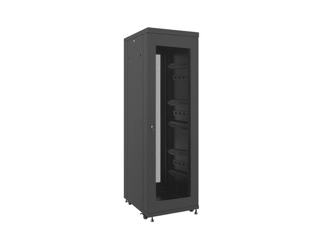 Szafa stojąca rack 19" 37U 600x800mm czarna (drzwi przednie performowane) LCD Lanberg - obrazek 2