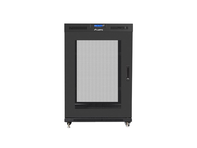 Szafa stojąca rack 19" 22U 800x1000mm czarna (drzwi przednie performowane) LCD Lanberg - obrazek 5