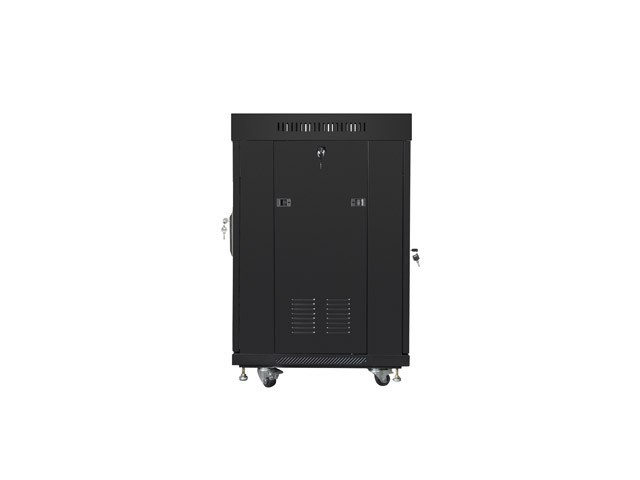 Szafa stojąca rack 19" 15U 600x600mm czarna (drzwi przednie szklane) LCD Lanberg - obrazek 2