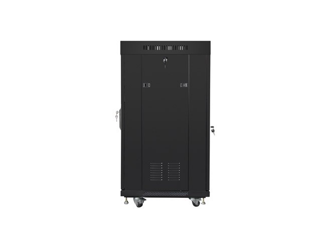 Szafa stojąca rack 19" 22U 600x600mm czarna (drzwi przednie perforowane) LCD Lanberg - obrazek 4