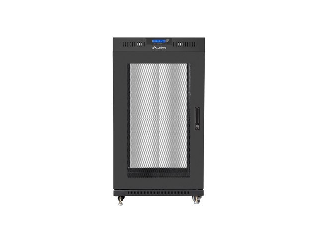 Szafa stojąca rack 19" 22U 600x600mm czarna (drzwi przednie perforowane) LCD Lanberg - obrazek 5