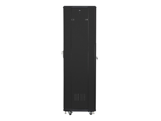 Szafa stojąca rack 19" 42U 600x600mm czarna (drzwi przednie szklane) Lanberg - obrazek 4