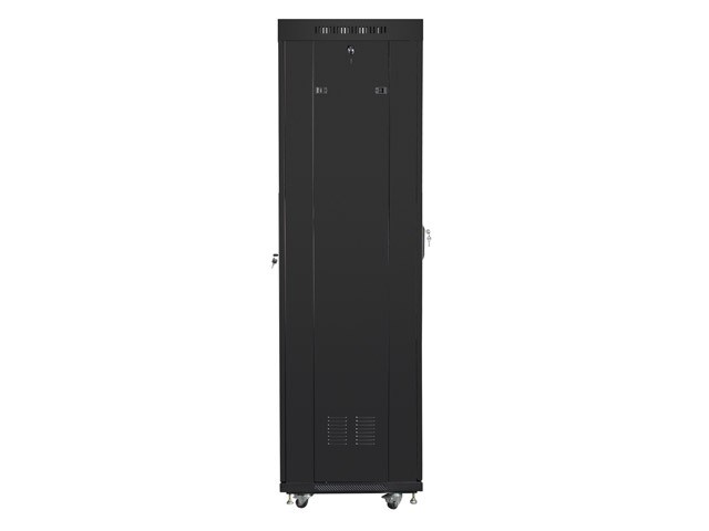 Szafa stojąca rack 19" 42U 600x600mm czarna (drzwi przednie szklane) LCD Lanberg - obrazek 4
