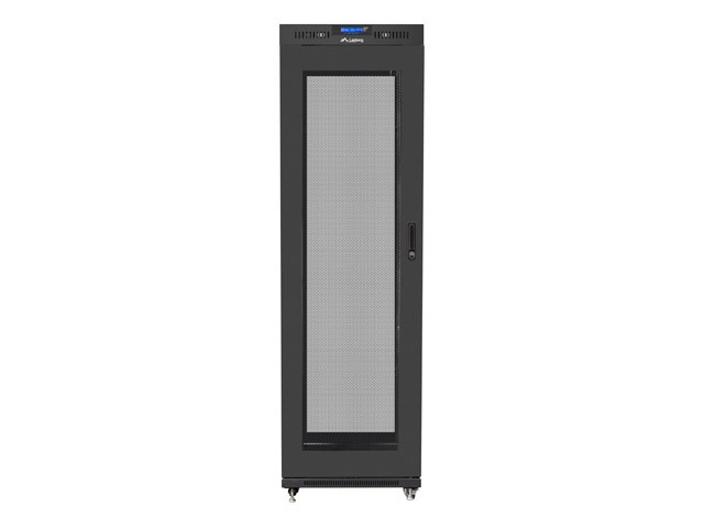 Szafa stojąca rack 19" 42U 600x600mm czarna (drzwi przednie perforowane) LCD Lanberg - obrazek 4