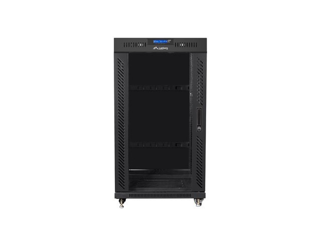 Szafa stojąca rack 19" 22U 600x800mm czarna (drzwi przednie szklane) LCD Lanberg - obrazek 5