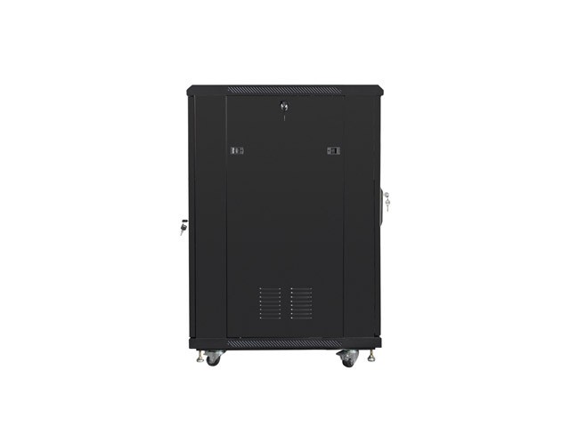 Szafa stojąca rack 19" 22U 600x800mm czarna (drzwi przednie perforowane) Lanberg - obrazek 2
