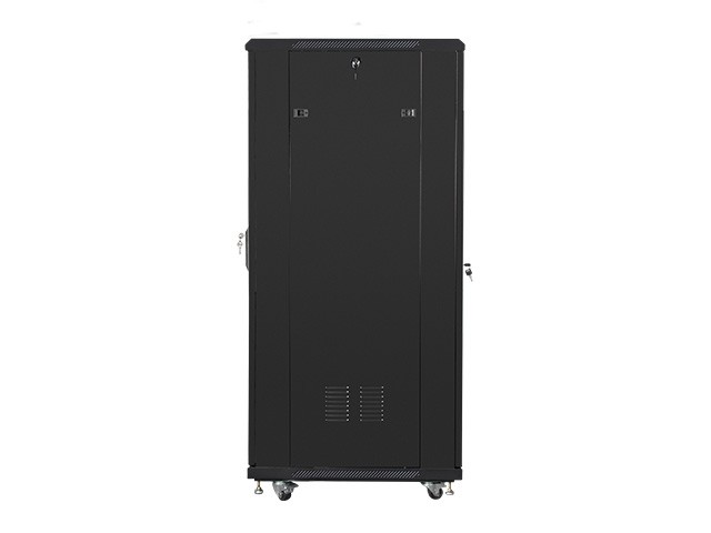 Szafa stojąca rack 19" 32U 600x800mm czarna (drzwi przednie szklane) Lanberg - obrazek 4