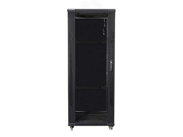 Szafa stojąca rack 19" 32U 600x800mm czarna (drzwi przednie szklane) Lanberg - obrazek 2