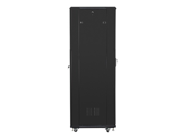 Szafa stojąca rack 19" 42U 600x800mm czarna (drzwi przednie szklane) Lanberg - obrazek 2