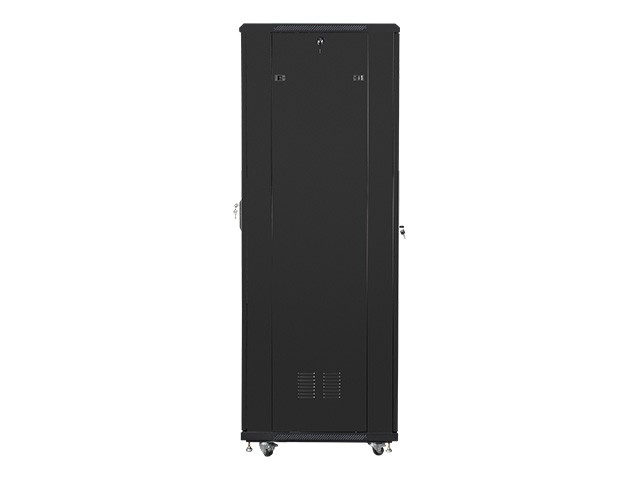 Szafa stojąca rack 19" 42U 600x800mm czarna (drzwi przednie szklane) Lanberg - obrazek 3