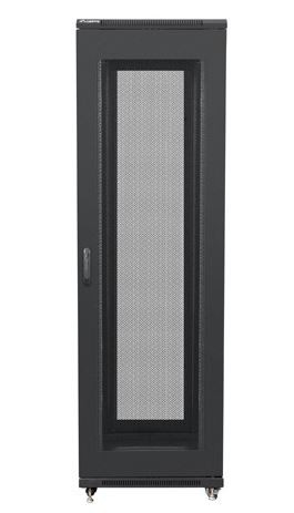 Szafa stojąca rack 19" 42U 600x800mm czarna (drzwi przednie perforowane) Lanberg - obrazek 4