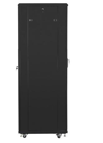Szafa stojąca rack 19" 42U 600x800mm czarna (drzwi przednie perforowane) Lanberg - obrazek 2