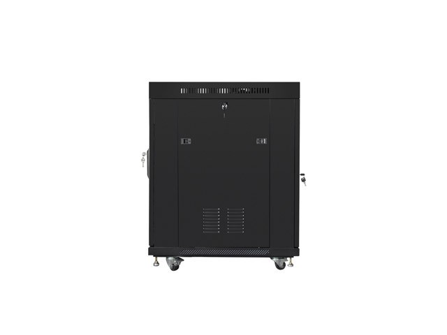 Szafa stojąca rack 19" 15U 800x1000mm czarna (drzwi przednie szklane) LCD Lanberg - obrazek 3