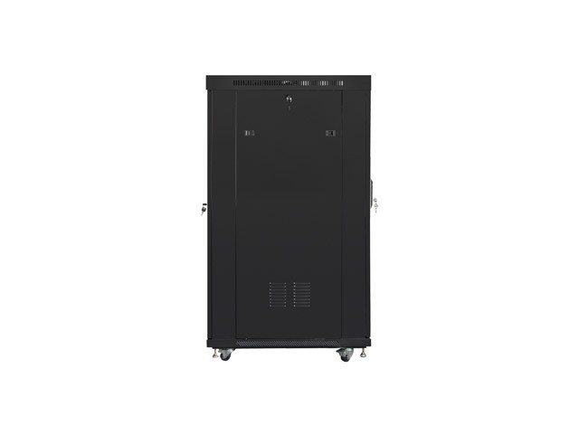Szafa stojąca rack 19" 22U 800x1000mm czarna (drzwi przednie szklane) LCD Lanberg - obrazek 3