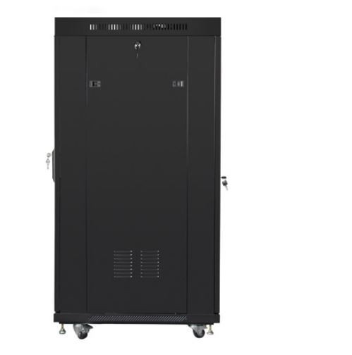 Szafa stojąca rack 19" 27U 800x1000mm czarna (drzwi przednie szklane) LCD Lanberg - obrazek 5