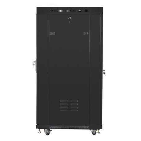 Szafa stojąca rack 19" 27U 800x1200mm czarna (drzwi przednie szklane) LCD Lanberg - obrazek 4