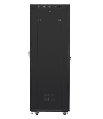 Szafa stojąca rack 19" 42U 600x1000mm czarna (drzwi przednie perforowane) LCD Lanberg - obrazek 3